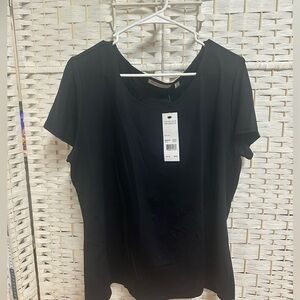 Notations black short sleeve top nwt size xl
